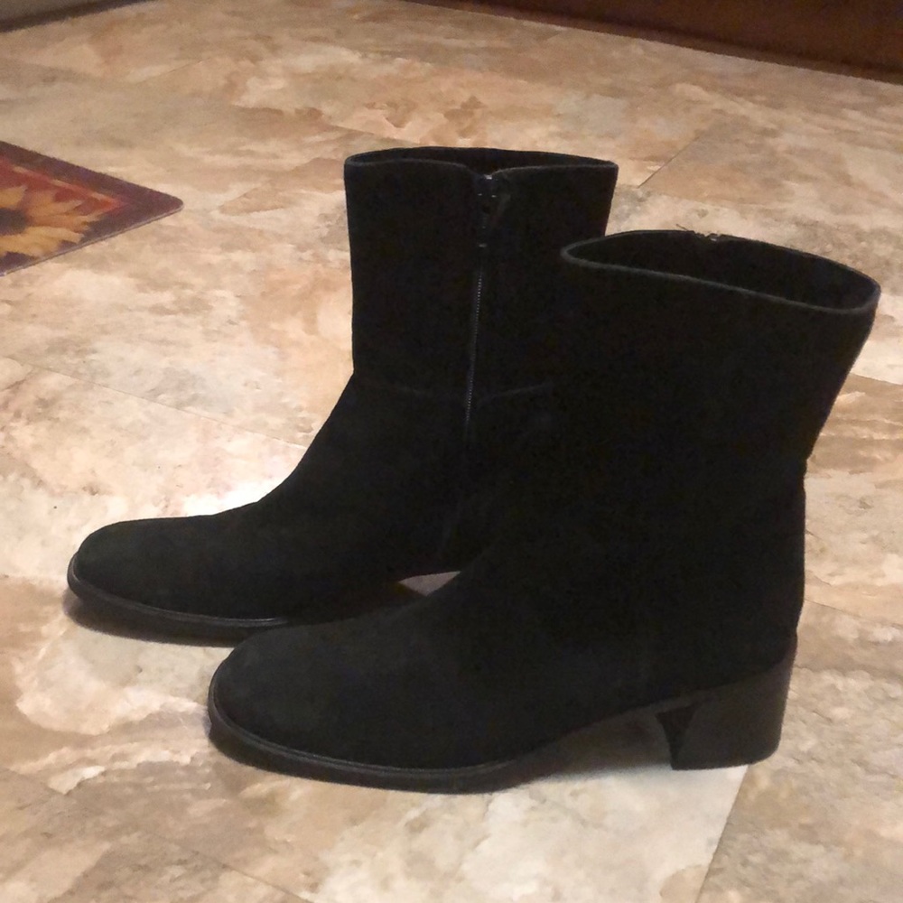 Coach suede zip ankle boots